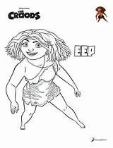 Coloring Croods Eep Dinokids Pages Print Fun Kids Votes Coloringpage Close sketch template