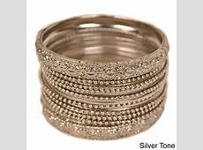 Set of 13 Metal Bangles (India) 15416795 Overstock Shopping