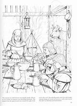 Coloring Medieval Pages Nl Peasants sketch template