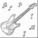 Guitar Electric Drawing Sketch Illustration Stock Vector Outline Coloring Bass Getdrawings Line Doodle Lhfgraphics Depositphotos Format Style sketch template