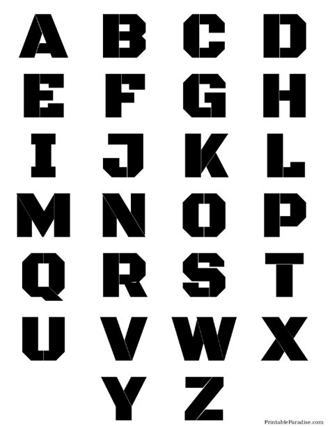 printable alphabet letter stencils