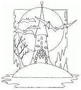 Coloring Castle Big Insulated Bats Tower Previous sketch template