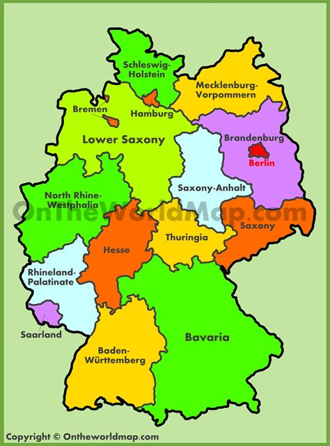 administrative map  germany
