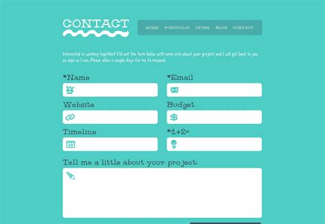 excellent contact pages form design   website web design