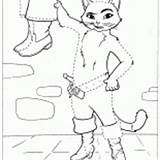 Coloring Softpaws Kitty Legendary Cat Puss Boots sketch template