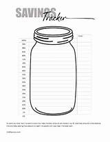 Savings Goal Mason 101planners Thermometer Bullet Editable Customize sketch template
