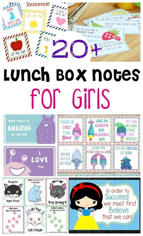 print  lunch box notes  girls  boys parent hack print