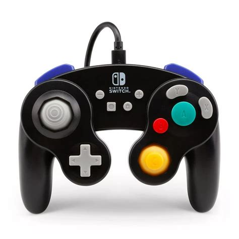 powera wired usb powered classic design gamecube controller  nintendo switch black  open