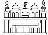 Mewarnai Gambar Masjid Ibadah Sketsa Kartun Putih Agama Berdoa Crayon Semua Anak Rebanas Warnai Islami Gokil Jangan Hatimu Boleh Sini sketch template