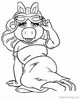 Piggy Coloring Pages Muppet Muppets Babies Mrs Miss Baby Printable Show Color Print Kids Colouring Cartoon Adults Getdrawings Getcolorings Choose sketch template