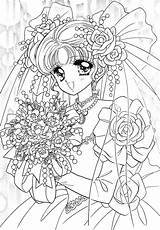 Coloring Anime Bridal Happy Pages Book Kawaii sketch template