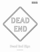 Coloring End Dead Sign sketch template