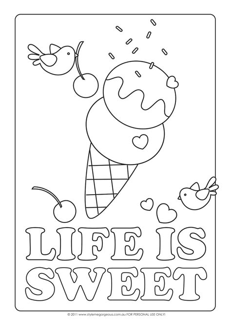 style  gorgeous life  sweet  coloring page summer coloring