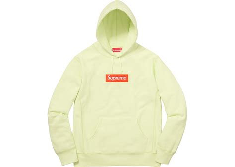 supreme box logo hoodie pale lime stockx news