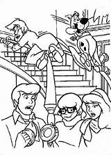 Scooby Doo Coloring Pages Printable Mystery Machine Shaggy Team Book Print Halloween 2ea1 Sliding Staircase Drawings Fred Para Sheets Adult sketch template