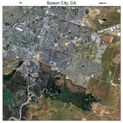 aerial photography map  suisun city ca california