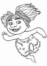 Croods Coloring Sandy Child Wild Meet sketch template