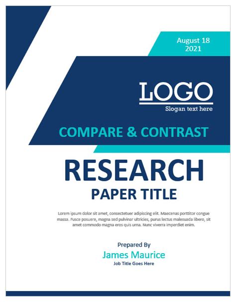 term paper title page term paper cover page format