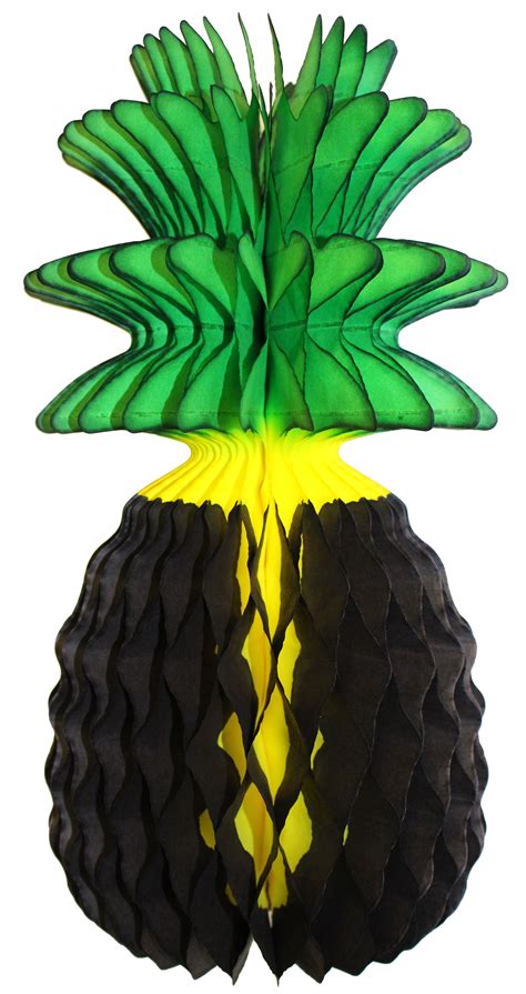 3 pack devra party 13 inch pineapple decoration in jamaican themed