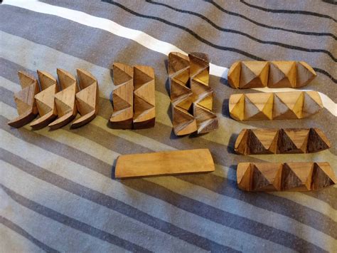 piece wooden oval puzzle mechanicalpuzzles