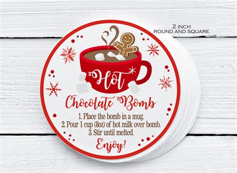 printable printable hot chocolate bomb labels printable word