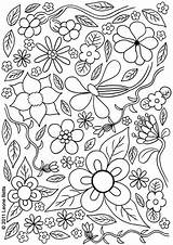 Summer Flowers Colouring Kids Printable Pages Flower Coloring Leone Annabella Betts sketch template
