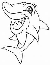 Shark Coloring Pages Cartoon Baby Cute Color Kids Funny Basking Something Printable Drawing Seeing Colouring Sharks Sheet Getcolorings Hammerhead Print sketch template