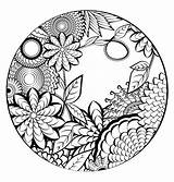 Mandalas Decorationpin sketch template