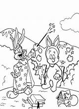 Bunny Bugs Coloring Pages Elmer Fudd Busg Cartoon Colouring Printable Getcolorings Magician Book Daffy Duck Fun Rabbit Books sketch template