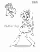 Fluttershy Equestria Coloring Girls Sheet sketch template