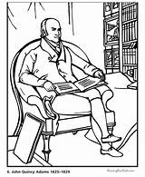 Coloring John Quincy Adams Pages President Henry Biography Patriotic Presidents Printing Help Library Clipart sketch template