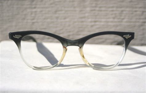 two tone fade cat eye 1950 s eyeglasses black to by diaeyewear