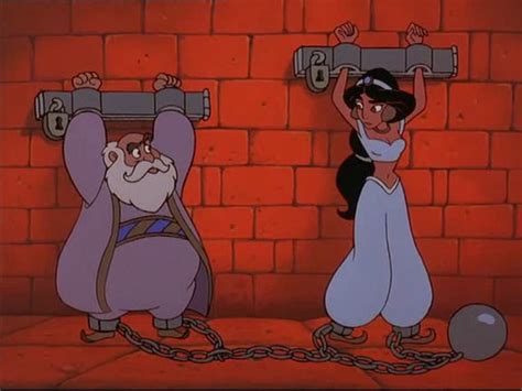 Jasmine And Her Father Locked And Chained The Return Of Jafar Disney