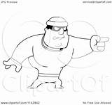 Robber Coloring Pointing Male Clipart Cartoon Outlined Vector Cory Thoman Regarding Notes sketch template
