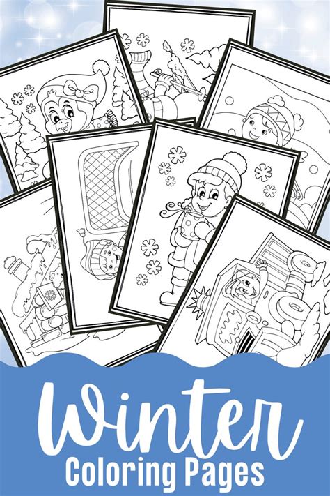 printable winter coloring pages  preschool winter theme