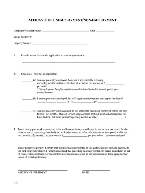 proof  unemployment letter template