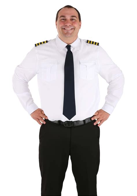 sizes pilot uniform costume shirt