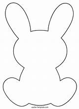 Bunny Outline Easter Drawing Easy Template Rabbit Printable Clip Clipartix sketch template