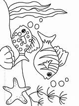 Sea Coloring Under Pages Drawing Kids Animals Color Print Printable Ocean Fish Animal Cartoon Drawings Sheets Getdrawings Illustration Fun Underwater sketch template