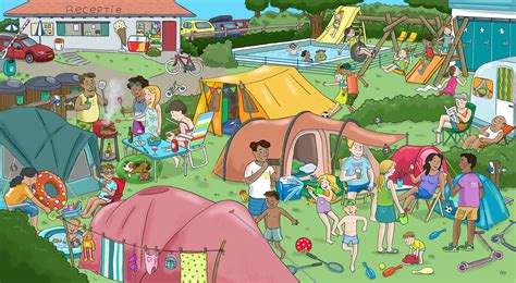 zomer kijkpraat plaat camping campingthema taalactiviteiten onderwijsgeschiedenis