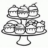 Coloring Muffin Popular sketch template