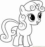 Pony Sweetie Mlp Coloringpages101 Coloriages Friendship Chauffage Licorne Scootaloo Colorear sketch template