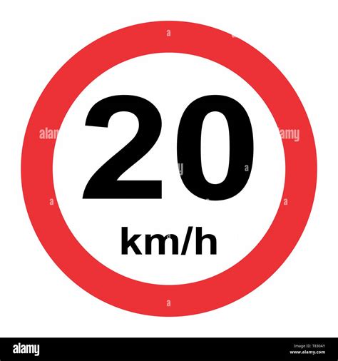 illustration   kmh speed limit traffic sign stock vector image art alamy
