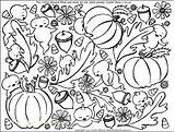 Coloring Fall Pages Autumn Printable Collage Kids Sheets Color Adults Disney Print Themed College Flowers Sheet Students Pumpkin Basketball Clipart sketch template