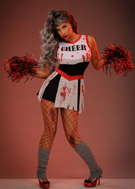 womens halloween dead zombie cheerleader costume