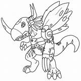 Coloring Greymon Pages sketch template