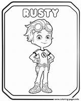 Rusty Coloring Rivets Pages Kids Rivet Ausmalbilder Colouring Fun Characters Printable Book Color Sheets sketch template