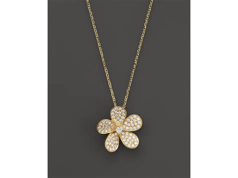 lyst kc designs diamond flower pendant necklace   yellow gold  ct tw  metallic