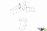 Minecraft Herobrine Draw Coloring Drawingnow Print sketch template