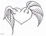Stencil Tattoo Designs Heart Wing Stencils Angel Drawing Tattoos Beginners Wings Hearts Broken Clipart Them Know Cliparts Clip Attribution Forget sketch template